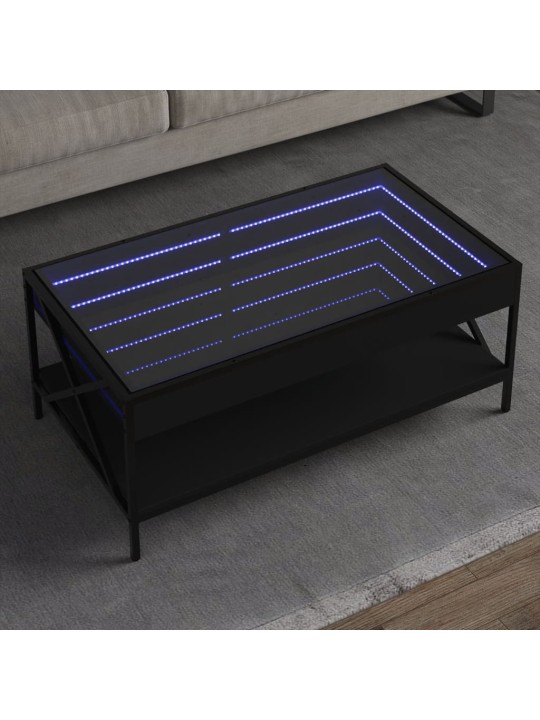 Kafijas galdiņš ar led, melns, 90x50x38 cm
