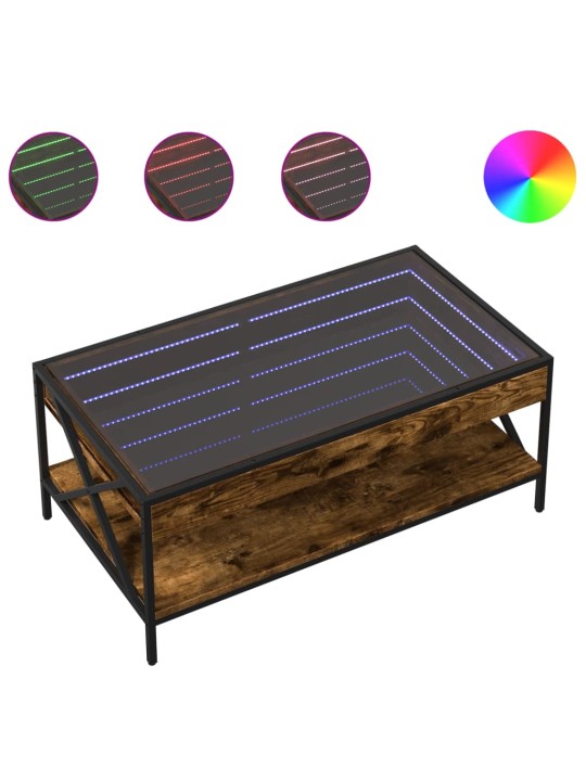 Kafijas galdiņš ar led, ozola krāsa, 90x50x38 cm