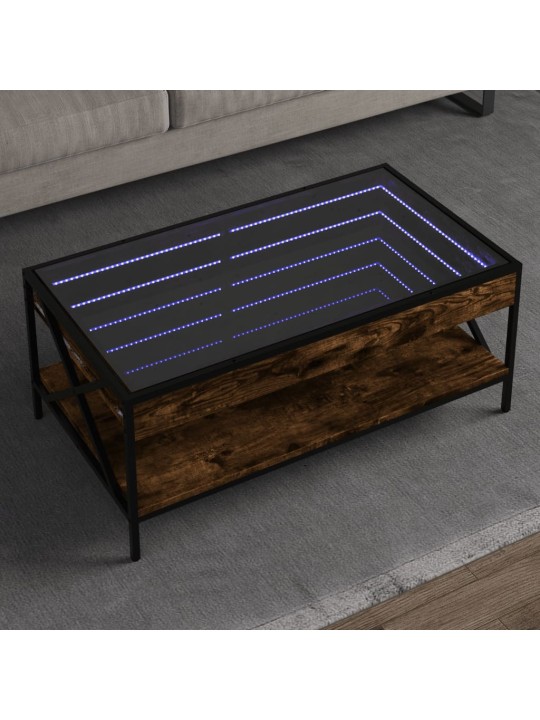 Kafijas galdiņš ar led, ozola krāsa, 90x50x38 cm