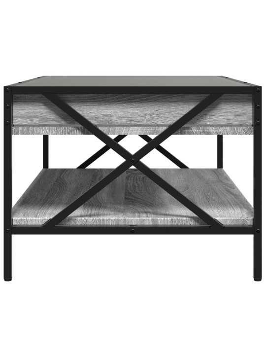 Kafijas galdiņš ar led, pelēka ozolkoka krāsa, 90x50x38 cm