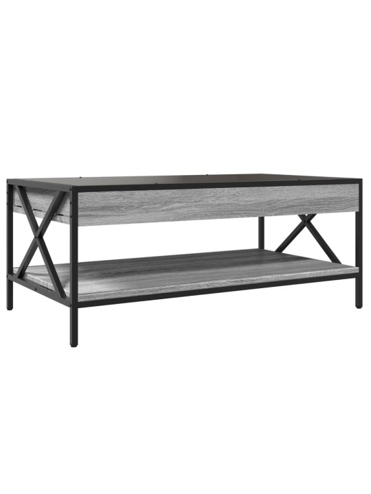 Kafijas galdiņš ar led, pelēka ozolkoka krāsa, 90x50x38 cm