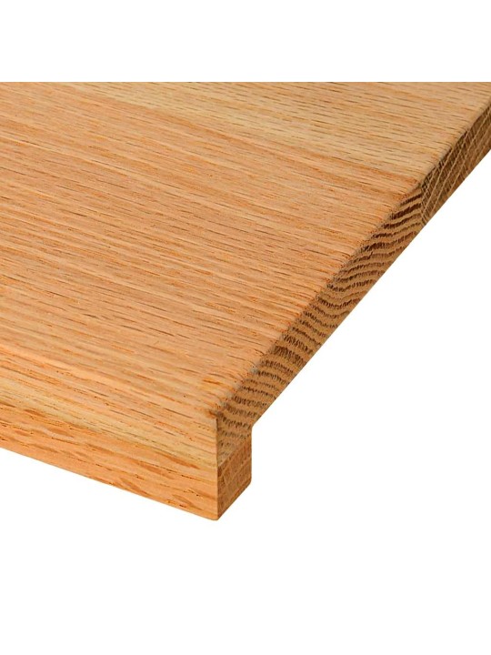 Kāpņu paklāji, 12gab., gaiši brūna, 110x30x2cm, ozola masīvkoks