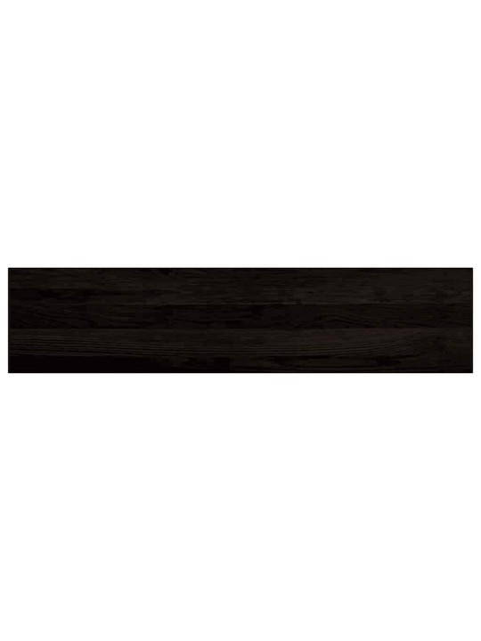 Kāpņu paklāji, 12gab., tumši brūna, 110x30x2cm, ozola masīvkoks