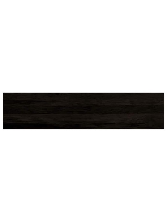Kāpņu paklāji, 16gab., tumši brūna, 110x30x2cm, ozola masīvkoks