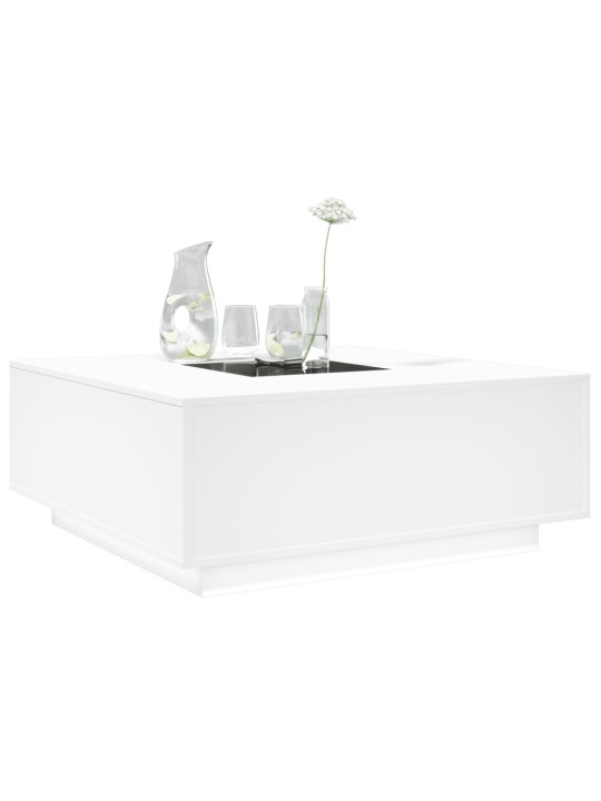 Kafijas galdiņš ar led, balts, 100x100x40 cm