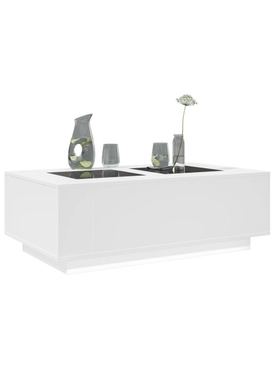 Kafijas galdiņš ar led, balts, 116x69x40 cm