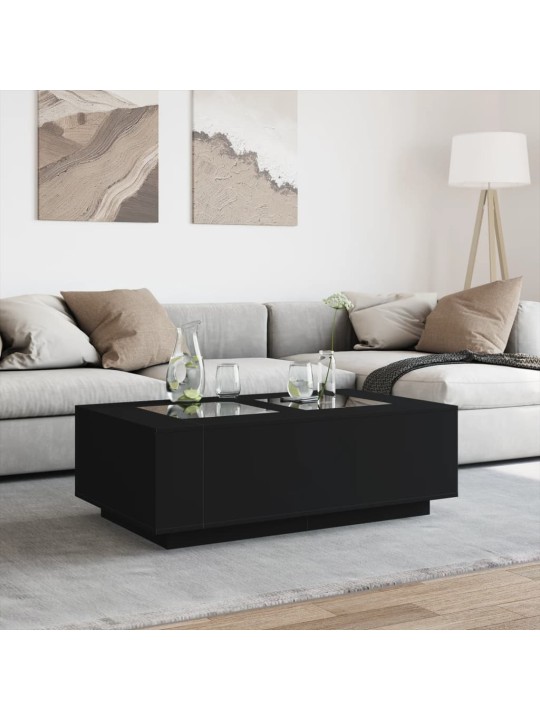 Kafijas galdiņš ar led, melns, 116x69x40 cm