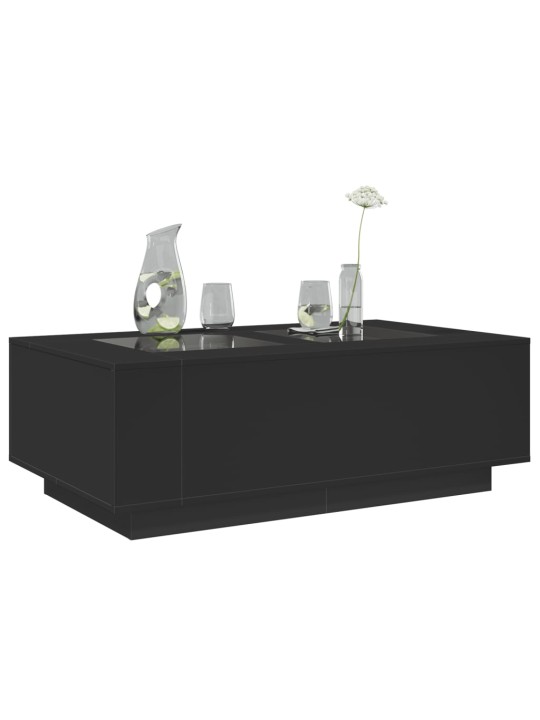 Kafijas galdiņš ar led, melns, 116x69x40 cm