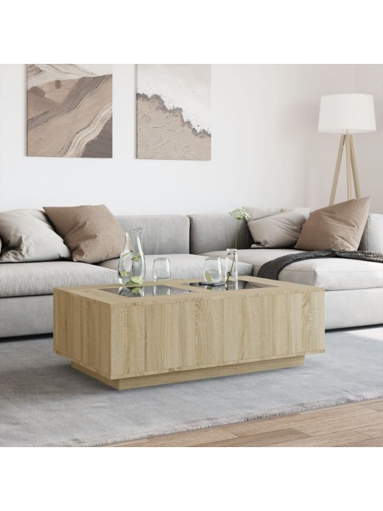 Kafijas galdiņš ar led, ozola krāsa, 116x69x40 cm