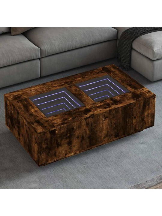 Kafijas galdiņš ar led, ozola krāsa, 116x69x40 cm
