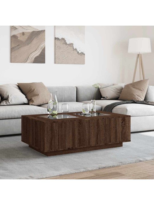Kafijas galdiņš ar led, ozolkoka krāsa, 116x69x40 cm