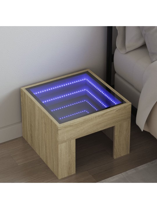Naktsgaldiņš ar led, sonomas ozolkoka, 40x40x30 cm