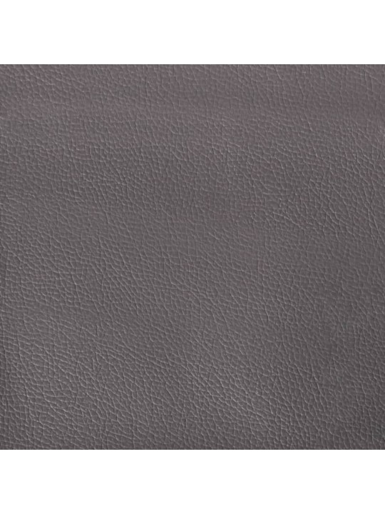 Gultas rāmis, pelēks, 90x200 cm, mākslīgā āda