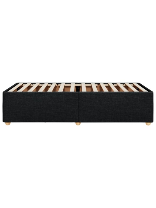 Gultas rāmis, melns, 90x200 cm, audums