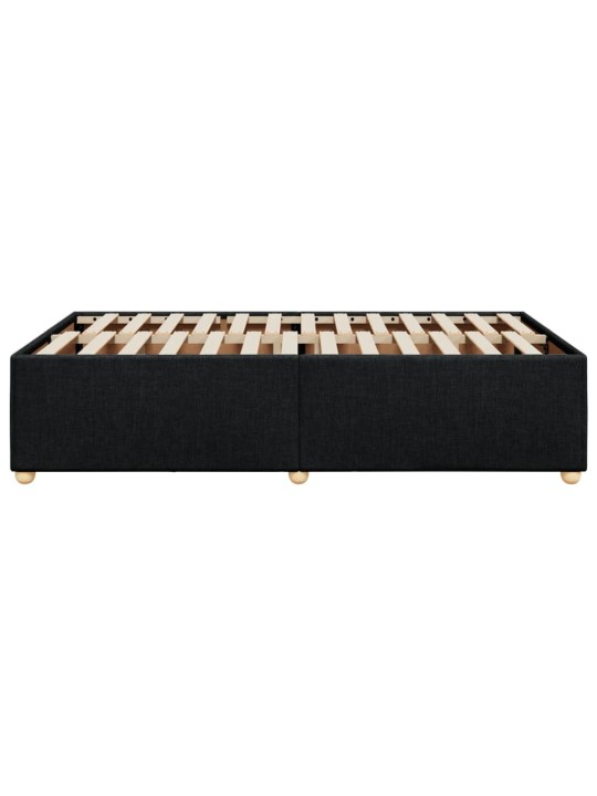 Gultas rāmis, melns, 120x190 cm, audums