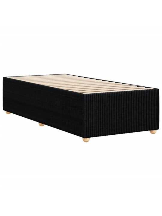 Gultas rāmis, melns, 90x190 cm, audums