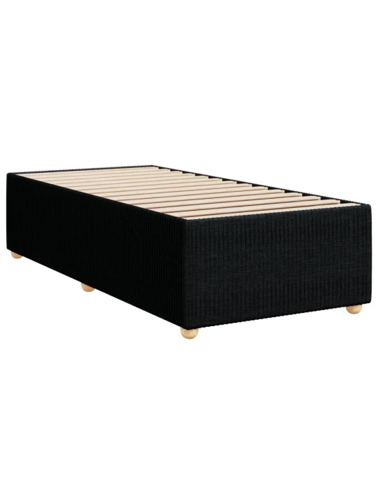 Gultas rāmis, melns, 90x200 cm, audums