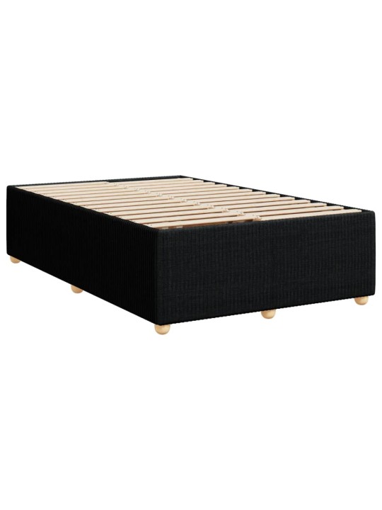Gultas rāmis, melns, 120x190 cm, audums