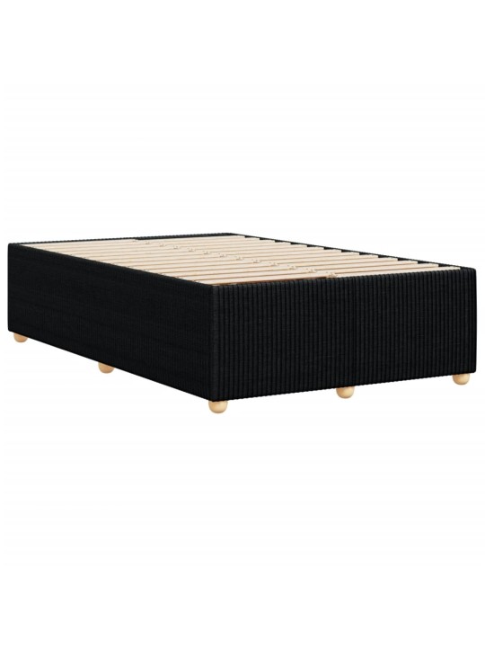 Gultas rāmis, melns, 120x190 cm, audums