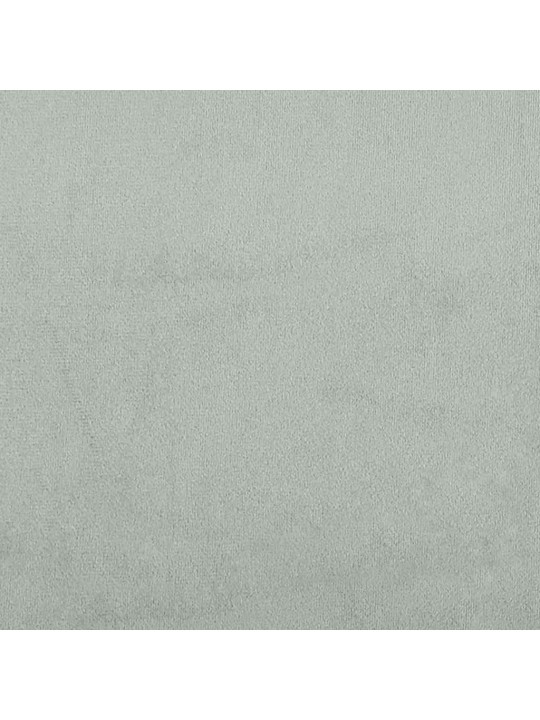 Gultas rāmis bez matrača, gaiši pelēks, 80x200 cm, samts