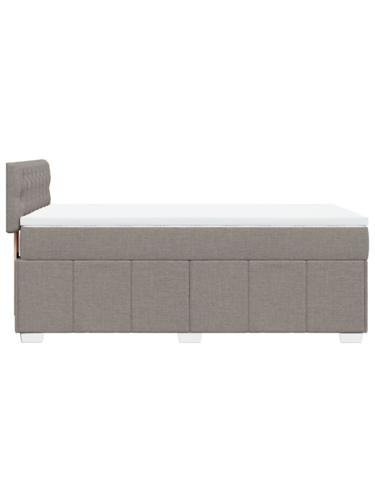 Kontinentālā gulta rāmis ar matraci, pelēkbrūns, 100x200 cm, audums