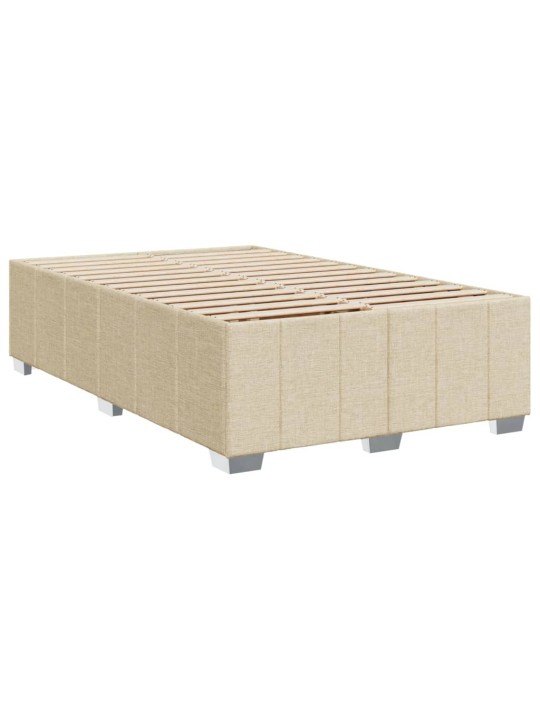 Kontinentālā gulta rāmis ar matraci, krēmkrāsas, 120x200 cm, audums
