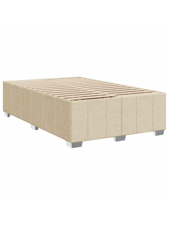 Kontinentālā gulta rāmis ar matraci, krēmkrāsas, 120x200 cm, audums