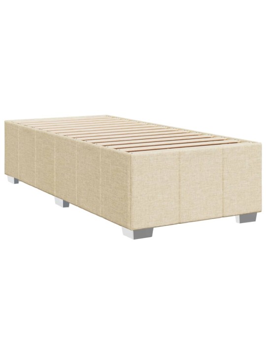 Kontinentālā gulta rāmis ar matraci, krēmkrāsas, 100x200 cm, audums