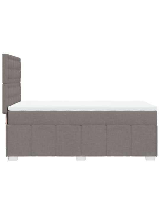 Kontinentālā gulta rāmis ar matraci, pelēkbrūns, 100x200 cm, audums
