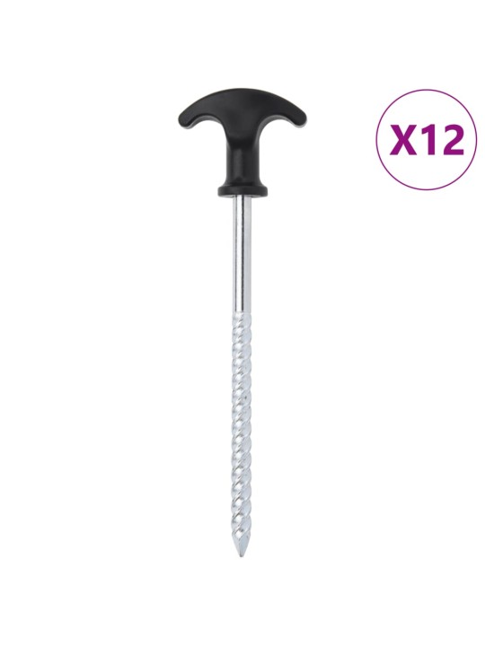 Telts mietiņi, 12 gab., 17 cm, ø7 mm, cinkots tērauds
