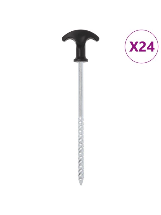 Telts mietiņi, 24 gab., 20 cm, ø7 mm, cinkots tērauds