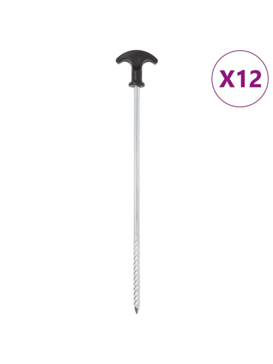 Telts mietiņi, 12 gab., 30 cm, ø7 mm, cinkots tērauds