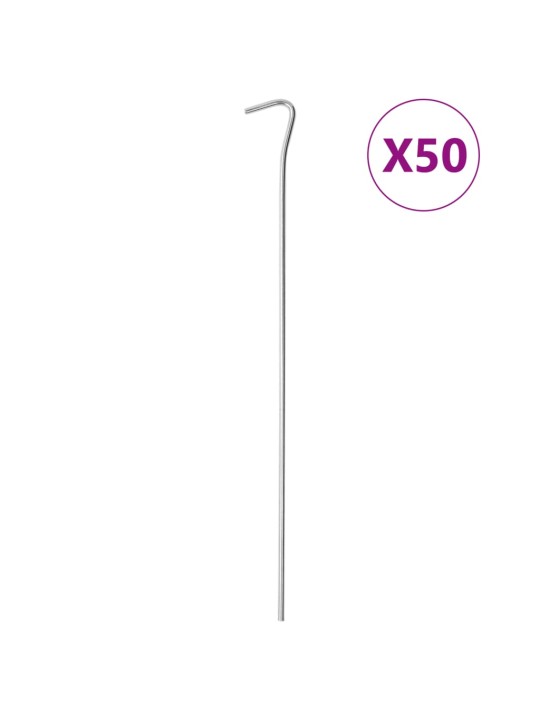Telts mietiņi, 50 gab., 30 cm, ø4 mm, cinkots tērauds