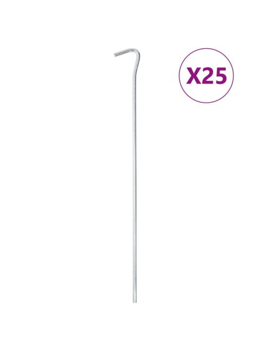 Telts mietiņi, 25 gab., 30 cm, ø5 mm, cinkots tērauds