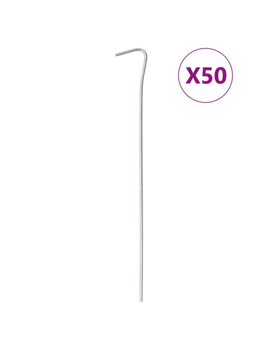 Telts mietiņi, 50 gab., 23 cm, ø3 mm, cinkots tērauds