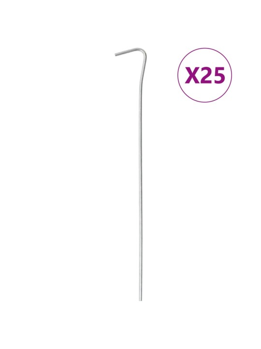 Telts mietiņi, 25 gab., 23 cm, ø3 mm, cinkots tērauds