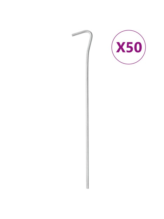 Telts mietiņi, 50 gab., 23 cm, ø4 mm, cinkots tērauds
