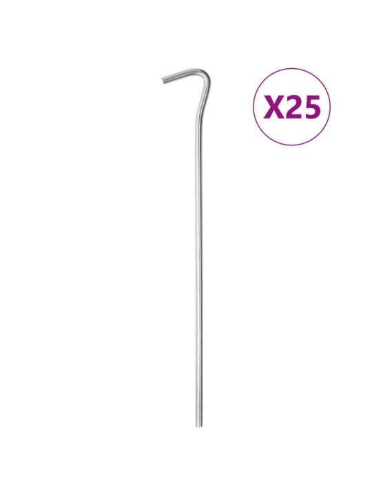 Telts mietiņi, 25 gab., 23 cm, ø5 mm, cinkots tērauds