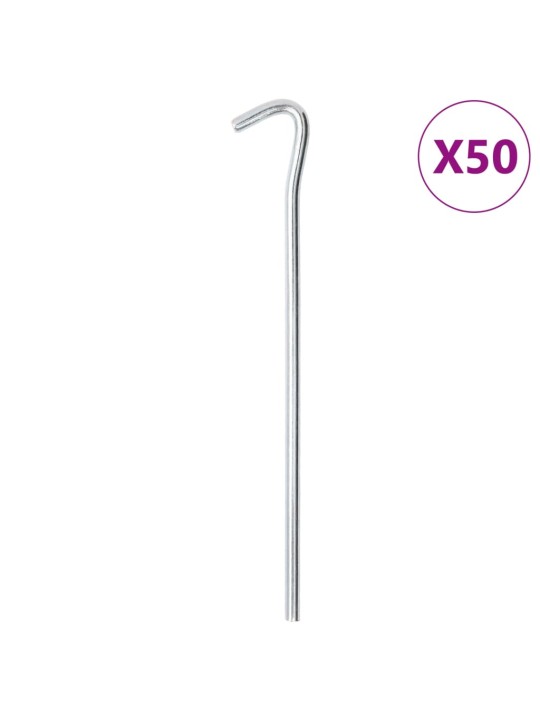 Telts mietiņi, 50 gab., 23 cm, ø7 mm, cinkots tērauds