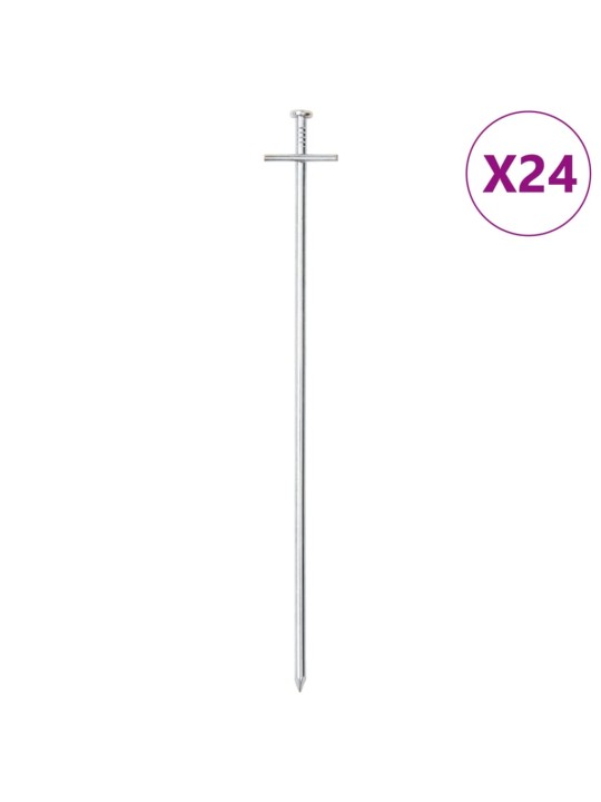 Telts mietiņi, 24 gab., 29,5 cm, ø6 mm, cinkots tērauds