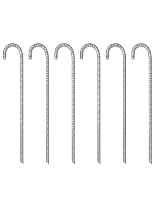 Telts mietiņi, 6 gab., 41,5 cm, ø12 mm, cinkots tērauds