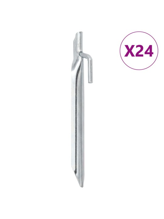 Telts mietiņi, 24 gab., V-forma, 17 cm, ø20 mm, cinkots tērauds