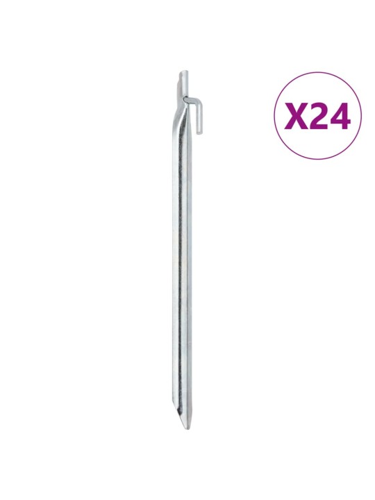 Telts mietiņi, 24 gab., V-forma, 29,5cm, ø20mm, cinkots tērauds