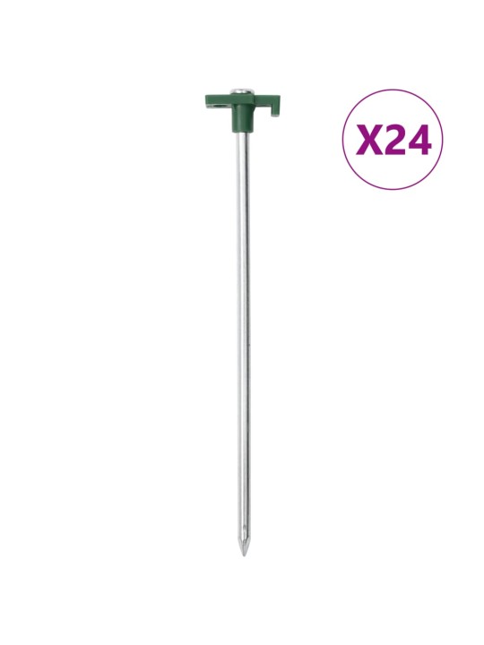 Telts mietiņi, 24 gab., 25 cm, 7 mm, cinkots tērauds un pp