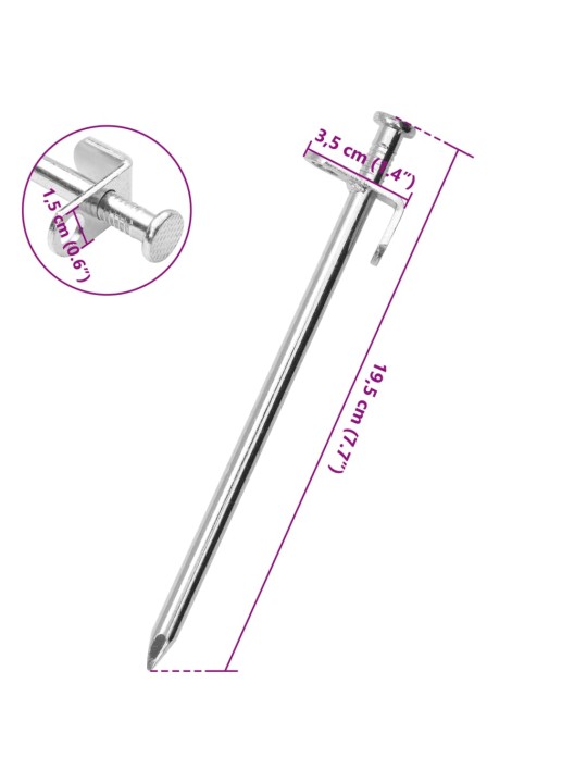 Telts mietiņi, 24 gab., 19,5 cm, 8 mm, cinkots tērauds