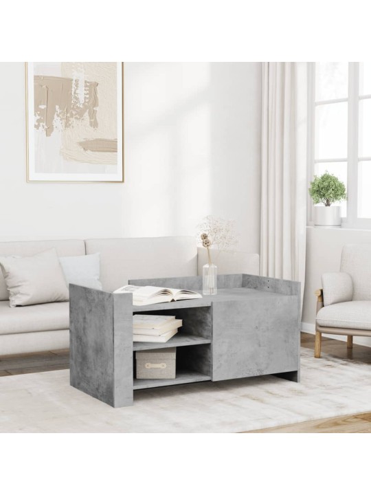 Kafijas galdiņš, betona pelēks, 100x50x50 cm, inženierijas koks