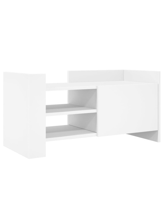 Tv skapītis, balts, 80x35x40 cm, inženierijas koks