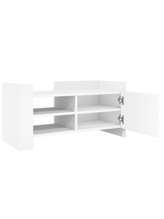 Tv skapītis, balts, 80x35x40 cm, inženierijas koks