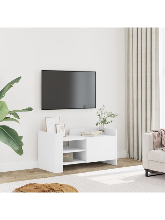 Tv skapītis, balts, 80x35x40 cm, inženierijas koks