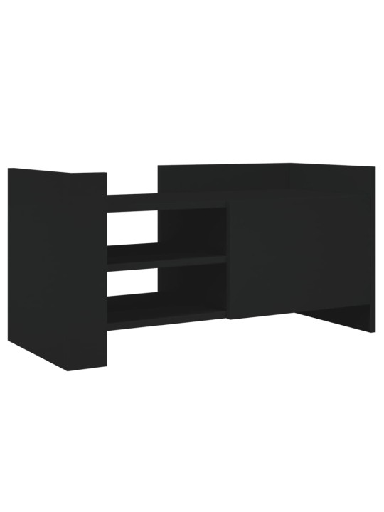 Tv skapītis, melns, 80x35x40 cm, inženierijas koks